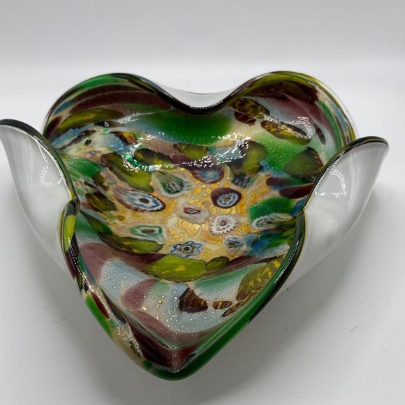 Absolutely Beautiful Vintage Murano Millefiori Glass Art Bowl
